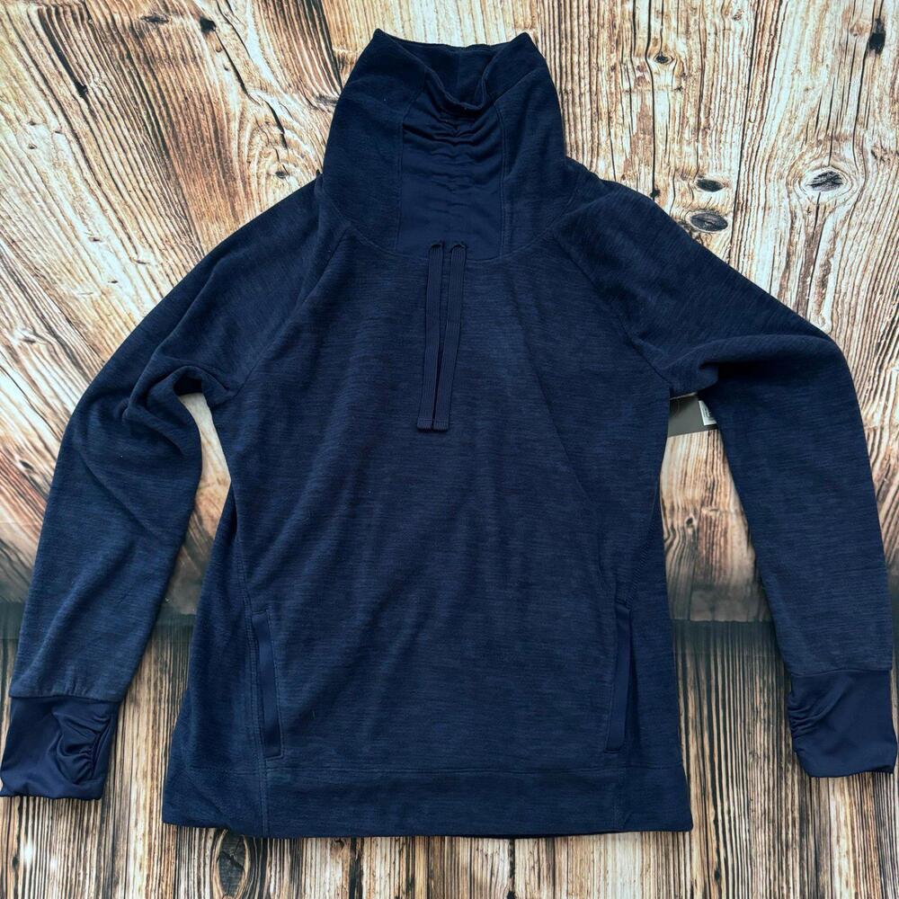 Old Navy Active Go-Warm Max Cocoon Neck Womens Fleece Pullover Medium Navy NWT